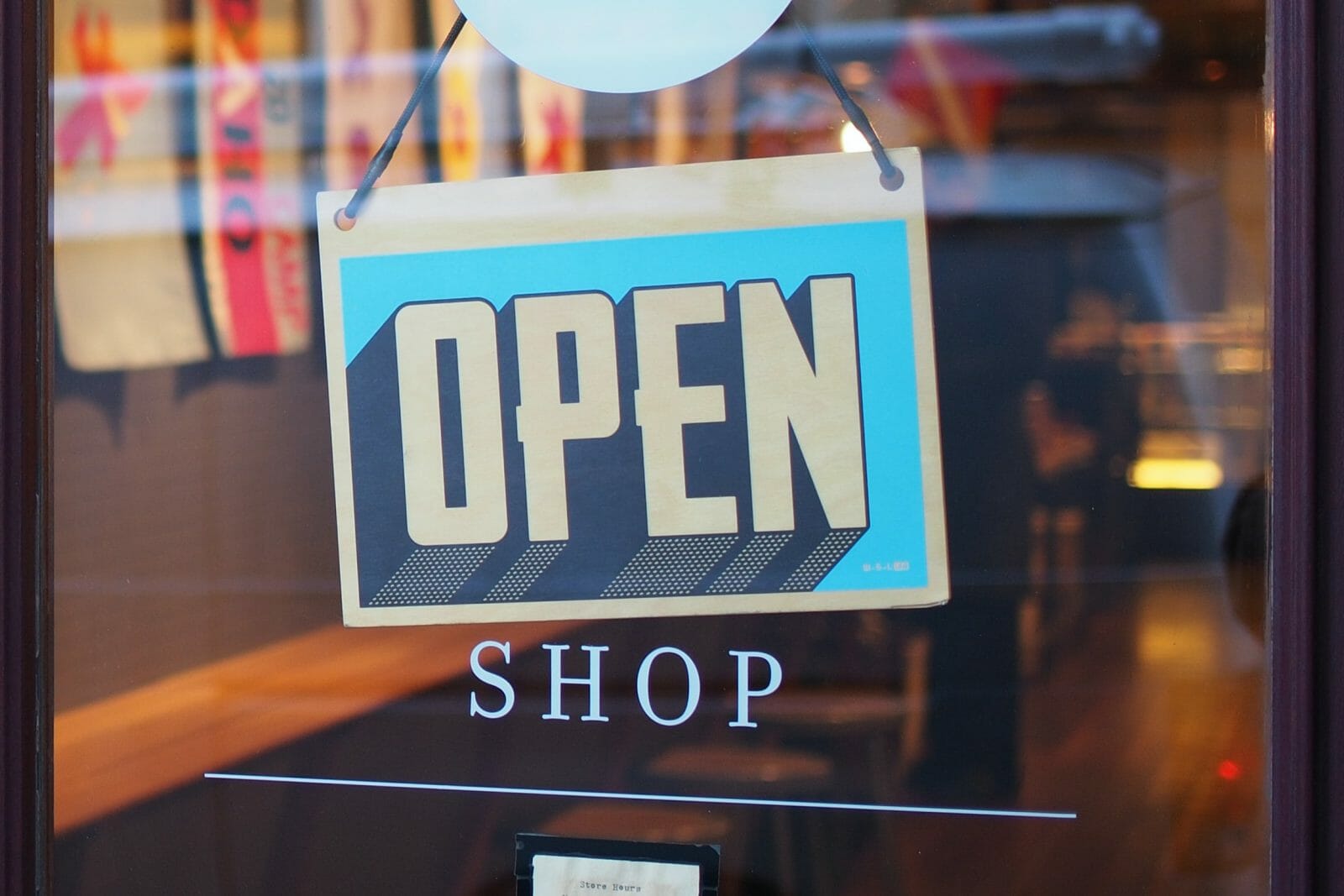 open for business sign for online business models